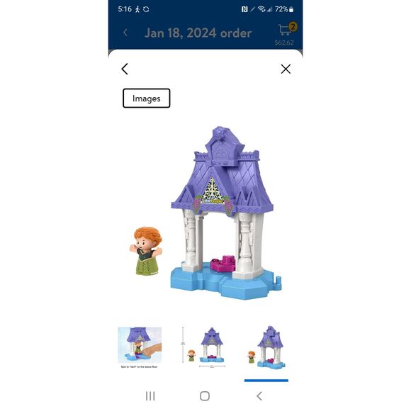 NEW IN BOX FISHER PRICE FROZEN 2 LITTLE PEOPLE FROZEN ANNA IN ARENDELLE SET - Picture 5 of 7